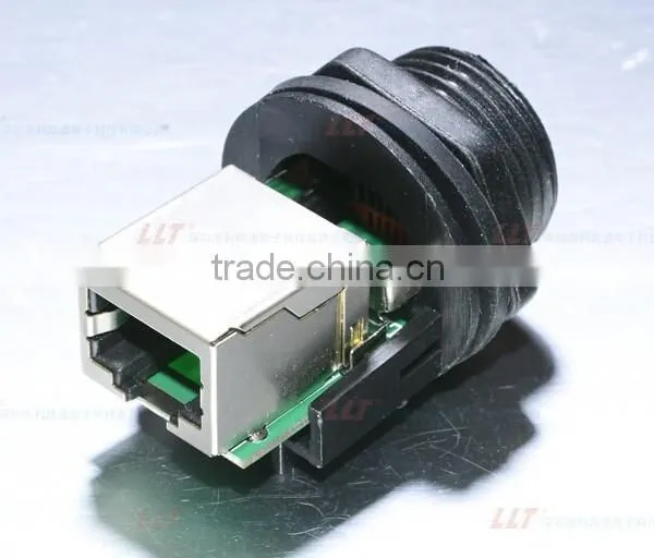 LLT High Quality IP67 RJ45 Connector Waterproof Cat 5e Cable Connector photo-5