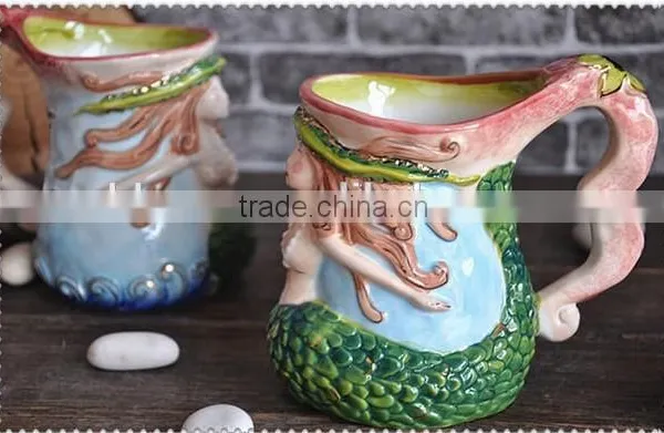 2015 New Arrival Ceramic Mermaid Mug Mermaid Shape photo-2