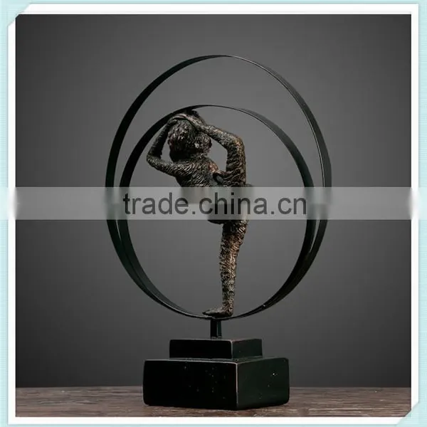 Resin Vintage Monkey Statue Moneky Figurine for Home Decoration photo-2