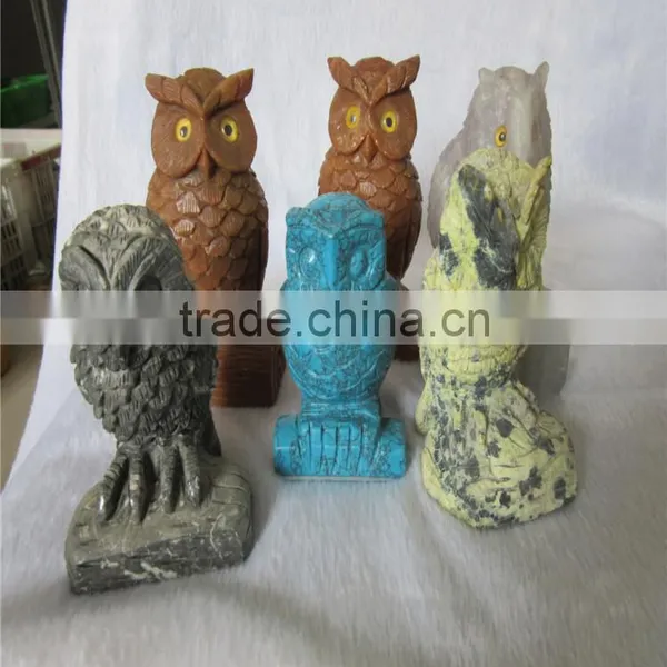 Factory Direct Customized Quartz Crystal Colorful Owl for Home Decor photo-4