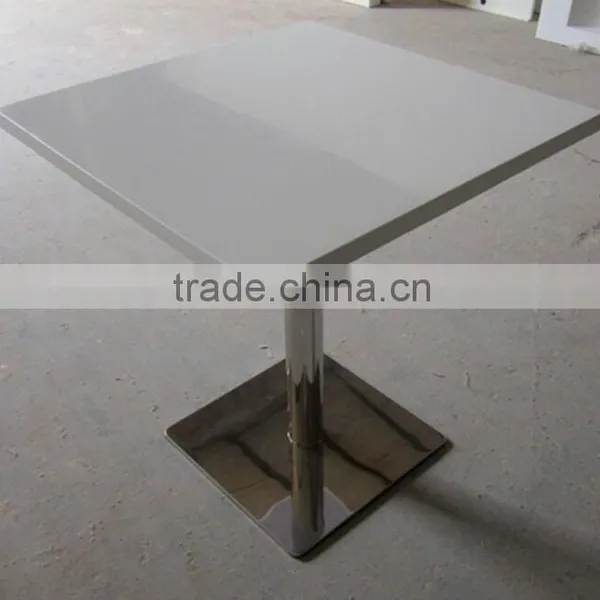 Acrylic Soid Surface Restaurant Dining Tables and Chairs, Artificial Marble Stone Table Top photo-3