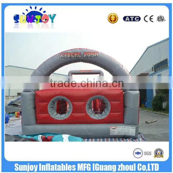 Outdoor Adult Xtreme Rush Inflatable Obstacle Course / Castle Slide With Climbing Wall photo-6