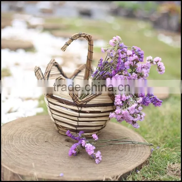 Unique Shape Wicker Flower Basket photo-6
