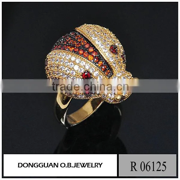 New Designs Cheap Copper Jewelry Flower Ring With Rose Gold Plated photo-4