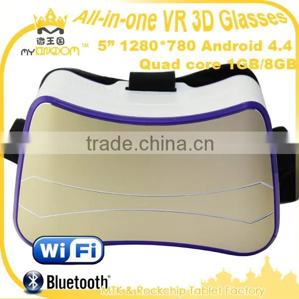 5inch 1280*780 Android 4.4 Quad Core All in One VR 3D Glasses Headset photo-5