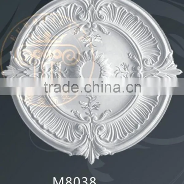 PU Lamp Panel European Chandeliers Carved Flat Bottom Disc TV Backdrop Mural Brick Carvings Wholesale Decorative Plates photo-3