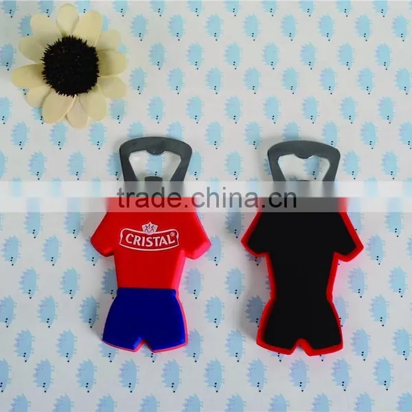 OEM Sports Logo Soft Pvc Bottle Opener Fridge Magnet Beer Bottle Opener photo-2