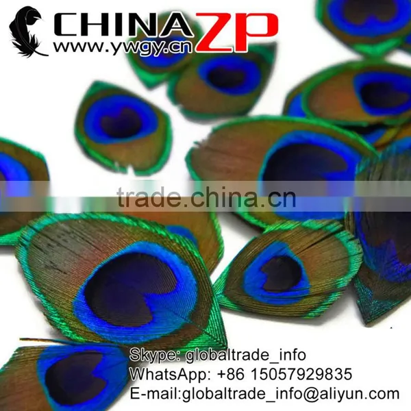 Wedding Invitation Table Centerpiece DIY Scrapbook or Hairpiece Factory Hand-trimmed Heart Shape Peacock Eye Feathers photo-6