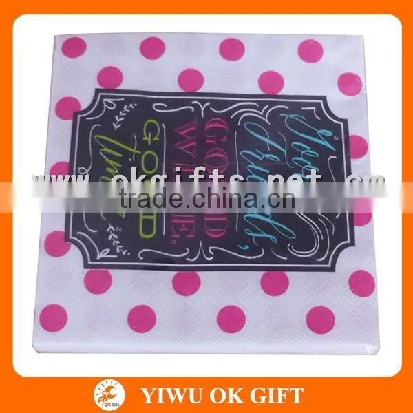 Pink Fleck Napkin Used Job Lots, Party Decorations, Dessert Napkins photo-2