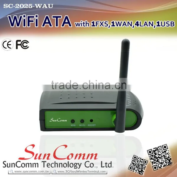 SC-2025-WAU Mini USB WiFi Voip ATA Support 802.11n, up to 150Mps photo-3