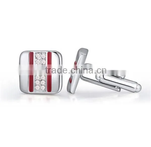 2016 Cool Mens Shirts Enamel Cuff Links Jewelry Diamond Cufflinks Silver Copper photo-2
