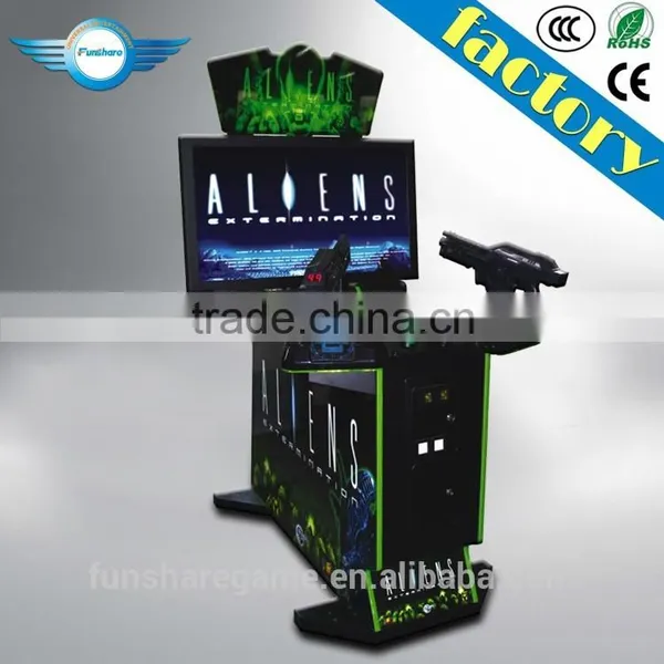 Arcade Aliens Shooting Machine / Coin Operation Shooting Machine