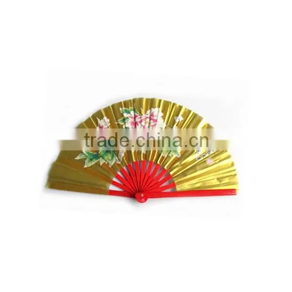 Factory Direct Printed Flower Patterns Polyester Foldable Fan photo-2
