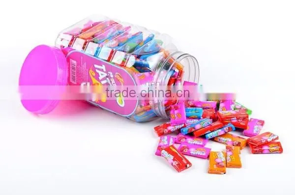 Jar Wrapped Fruit Bubble Gum Chewy Candy photo-2