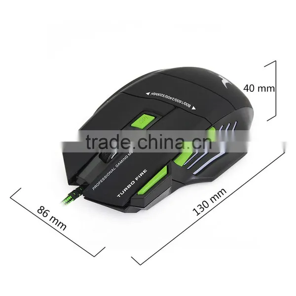 Hot Sale 2400DPI Wired 7D Optical PRO Gaming Mouse Mice Black photo-4