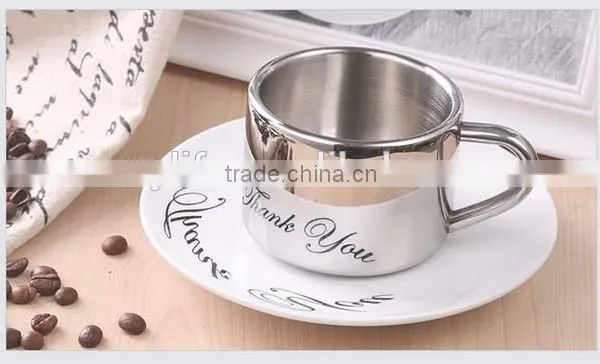 Promotional Custom Double Wall Stainless Steel Coffee Mug With Handle photo-2
