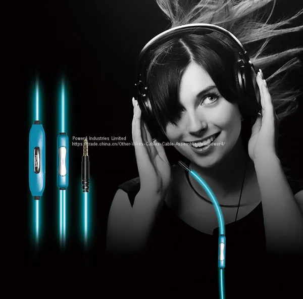 3.5mm EL Flowing Light Stereo Audio Cable With MIC AL003T