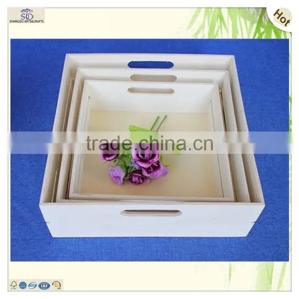 Оптовая продажа деревянной подносы декоративной photo-4