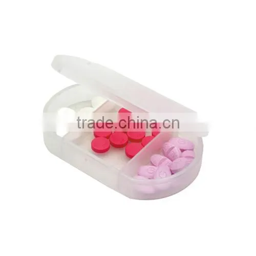 Portable Travel Plastic Medicine Pillbox Pill Organizer With 3 Compartments photo-2