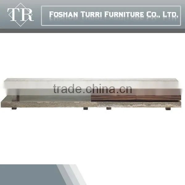 Luxury Long Wooden TV Stand With Luxury Marble Top photo-4