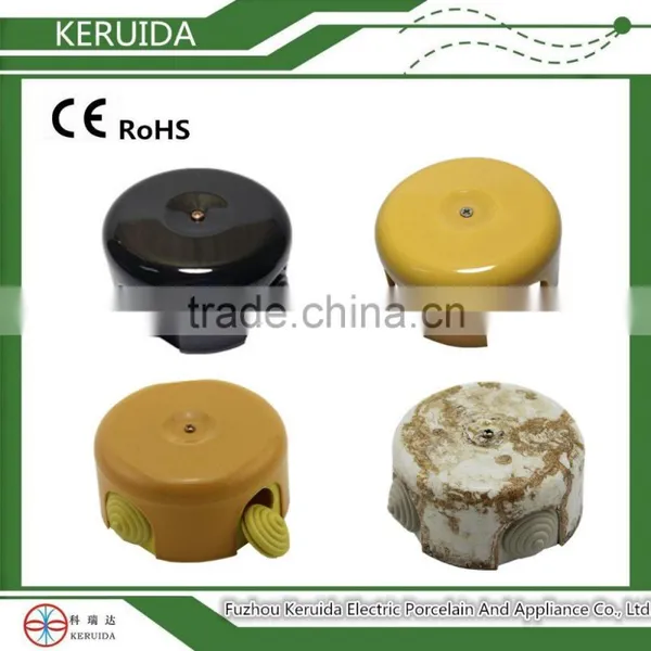 Retro Porcelain Junction Box With Rubber Plug/ceramic Wall Socket & Light Switch photo-3