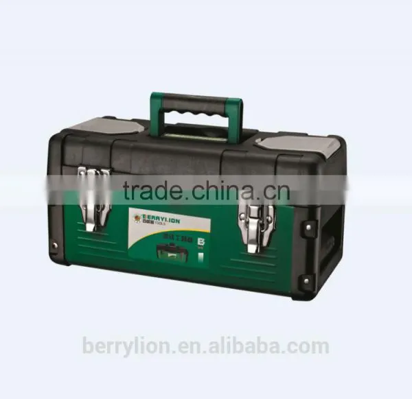 Berrylion High Grade Plastic Iron Toolbox 14" 17" 19" Iron Tool Box photo-3