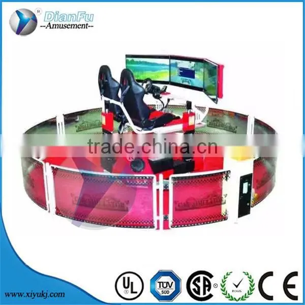 Guangzhou Dianfu Silulator Driving Real Feeling Motion Car Driving Simulator With Triple Screen photo-2