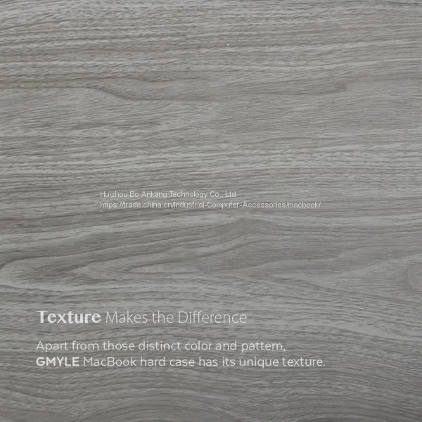 Gray Wood Grain Pattern Laptop PC Case for MacBook Full Protective Case for MacBook Air/Pro 11