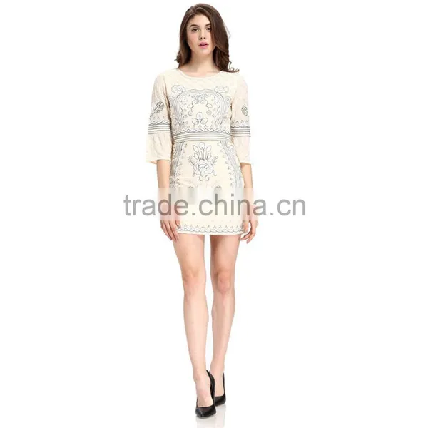 Domin Fashion Designer One Piece Beading and Sequin Dress photo-3