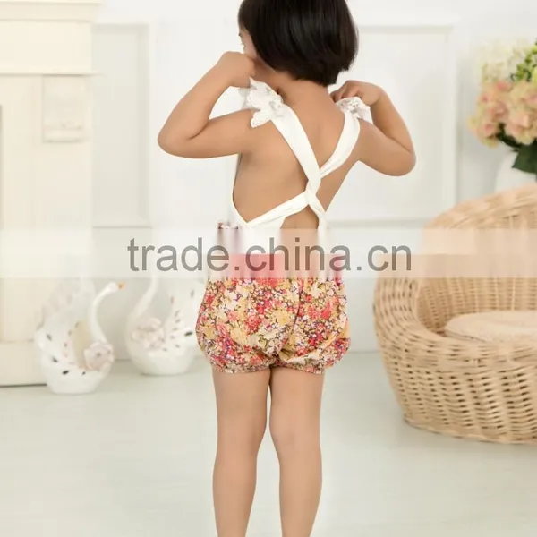 New Design Wholesale Fashion Newborn Baby Girls Floral Romper Infant Bodysuits Adorable Lace Kids photo-6