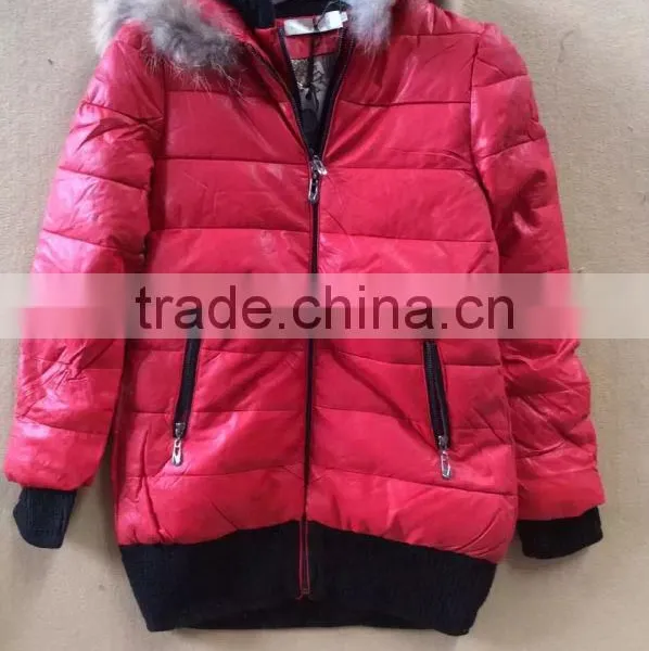 GZY Comfortable Female Goose Down Jacket Middle East Model England 2017 Stock Wholesale Guangzhou Good Quality photo-4