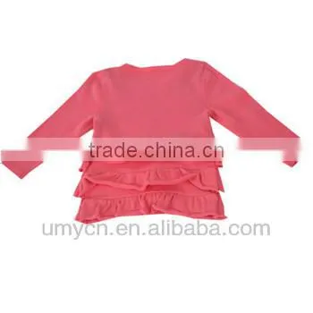 Lovely Girl's Jacquard Ruffle Edged Pullover Sweater photo-2