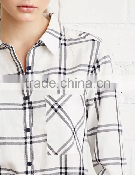 Wholesale Fashion Design Lady Casual Long Sleeve Blouse photo-3