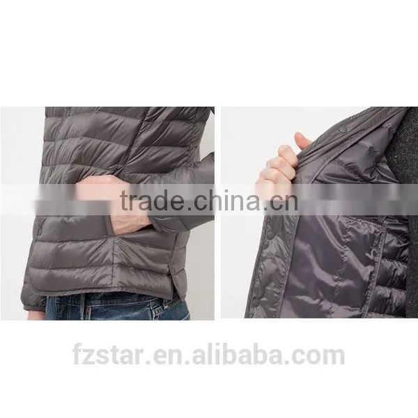 MEN Ultra Light Down Compact V Neck Jacket photo-2
