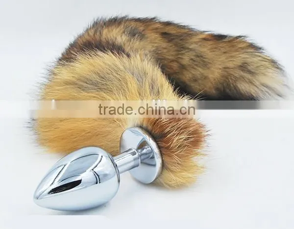 Funny Alternative Toys Men and Women With Metal Dog Tail Fox Tail Point Back Room Anal photo-2
