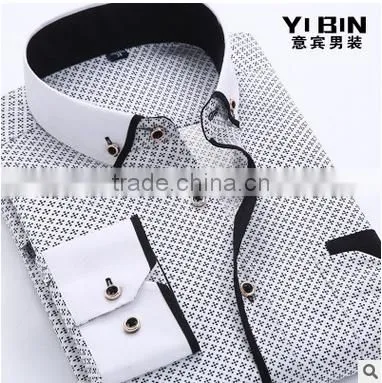 100% Polyester Fancy Printed Hawaiian Fashionable Shirt for Men Golden Supplier With High Quality photo-2
