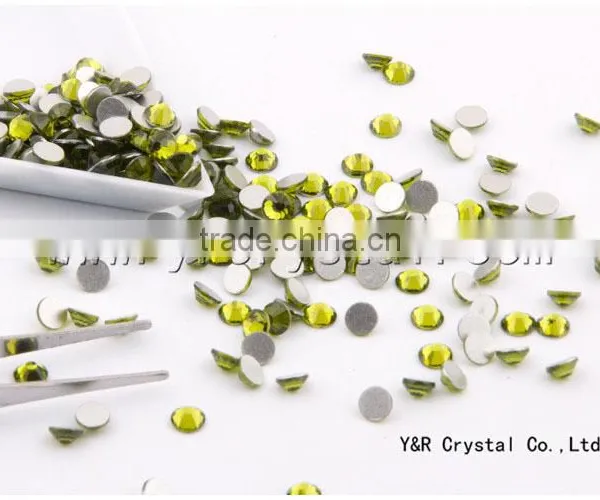 SS30 288pcs/lot Olivine Color High Quality Nails Flat Back Non HotFix Rhinestones photo-2