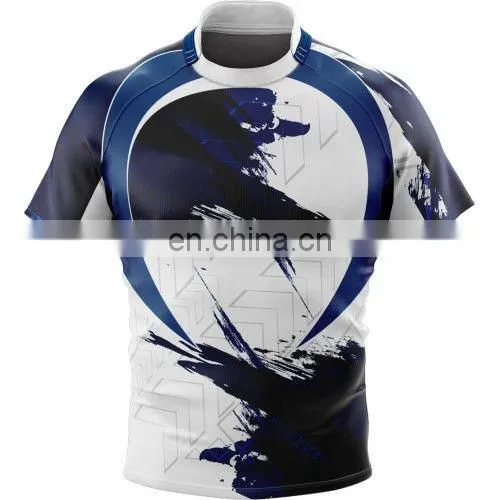 Wholesale Rugby Uniforms Sublimation Dye Sublimation Shirts Made in China photo-3