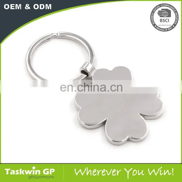 Custom Four-leaf Clovers Shaped Metal Keychain for Promotional photo-3