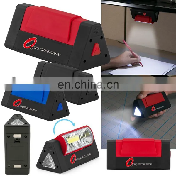 Triangular Rotating Cob Led Flashlight Rechargeable Torch With Magnetic Base