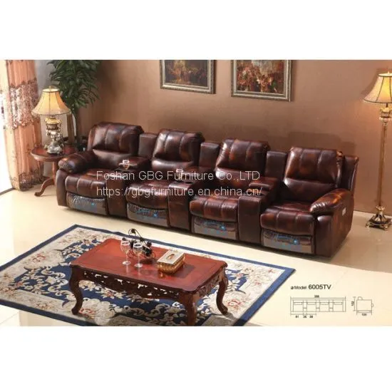 Home Theater Sofa in genuine leather