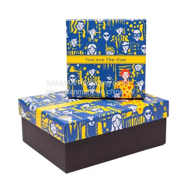 Recycle Matt Black Paper Gift Box With Lid photo-5