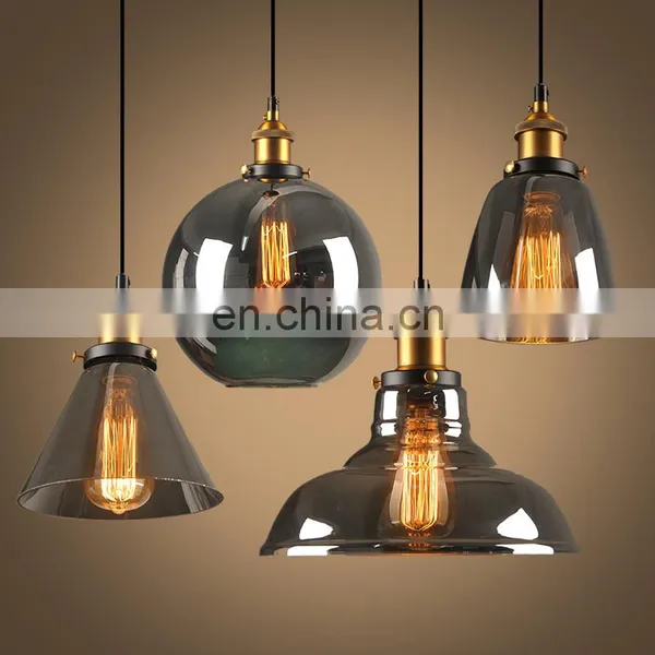 Creative Retro Ceiling Chandelier Lamp for Home Bar Vintage Glass Pendant Light Fixtures photo-2