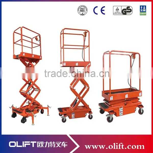 Four Wheels Mini Mobile Scissor Platform Lift From China photo-2