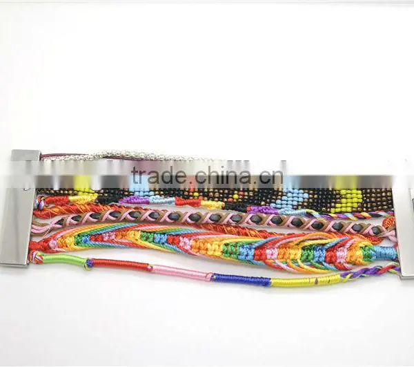 Handmade Woven Bohemian Bracelet With Magnetic Clasp