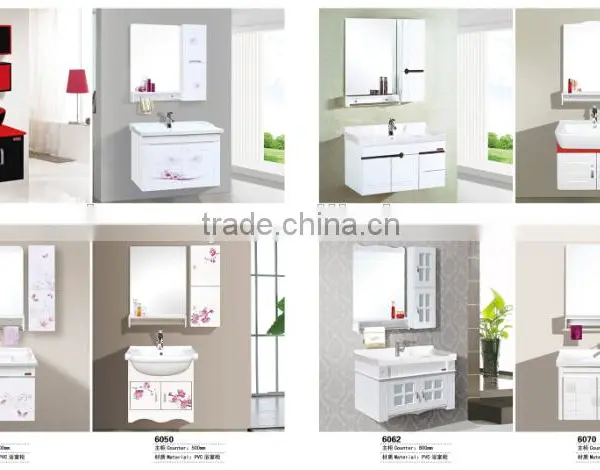 High Glossy Bathroom Cabinet With Elgant Basin and Mirror photo-6