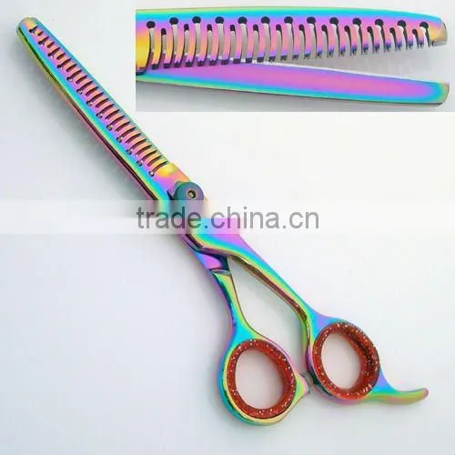 CNC Thinning Scissors Multi Titanium Coated