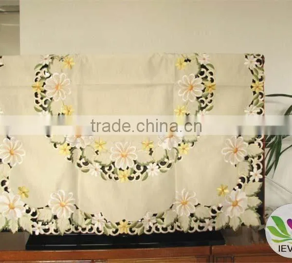 100% Cotton Damask Tablecloth Hemstitch Table Cloth Luxurious Tablecloth Pink Fancy Tablecloth photo-5