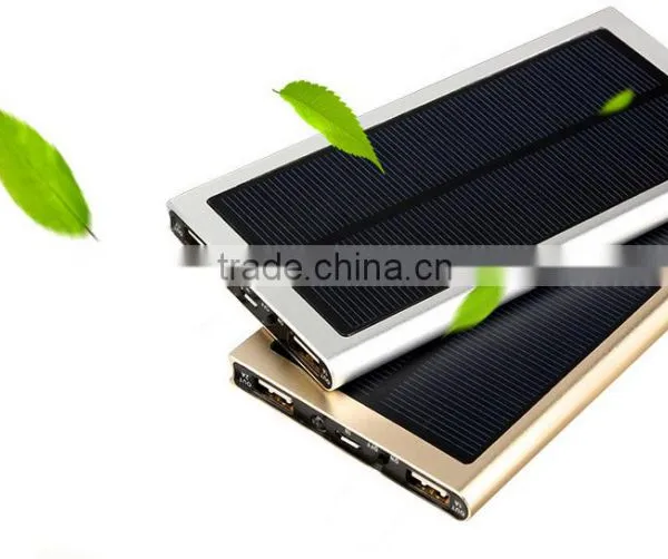 HOT-SELL 2usb Output Power Bank With Solar Power Charge for 20000mah Popular Solar Charge Power Bank 20000mah photo-3