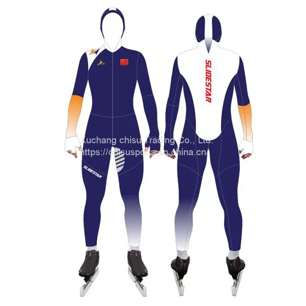 Custom Design Zipper Closure Long Sleeve Short Track Skin Suit Level 2 Level 4 Level 5 Skating Suit Ice Speed Skating Skin Suit